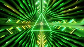 A 3d dynamic abstract loop of colorful neon futuristic infinity triangle tunnel - suitable for music visual videos and live concerts - Powered by Shutterstock - Get 15% off with code: PIKWIZARD15