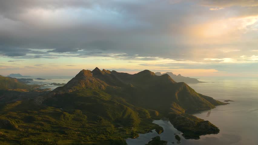 Immerse yourself in the golden beauty of Northern Norway with this 4K drone video. Featuring epic landscapes and breathtaking aerials, this stock footage is perfect for any project.