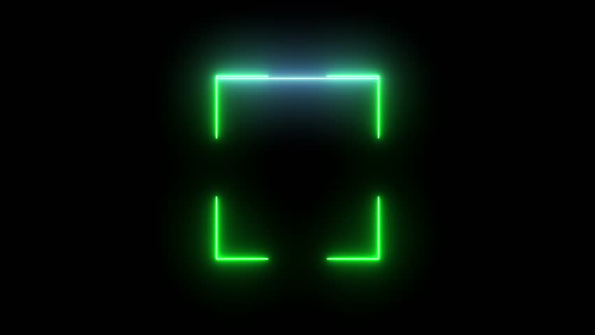 Electronic scan animation.Scan frame with Moving neon light. Human identification and security control concept. Biometric data identification process. - Powered by Shutterstock - Get 15% off with code: PIKWIZARD15