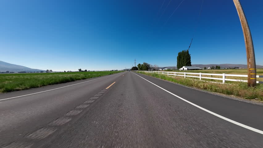 Oregon Highway 39 South Klamath Falls to Merrill 01 Front View Driving Plates USA Ultra Wide