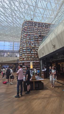 Seoul, South Korea - August 15, 2024: Starfield Library in Seoul