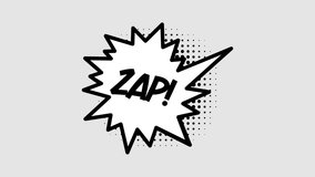 Comic speech bubbles with halftone shadows in pop art style graphic animation. Alpha channel. Transparent background motion design. 4K resolution - Powered by Shutterstock - Get 15% off with code: PIKWIZARD15