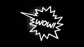 Comic speech bubbles with halftone shadows in pop art style graphic animation. Alpha channel. Transparent background motion design. 4K resolution - Powered by Shutterstock - Get 15% off with code: PIKWIZARD15