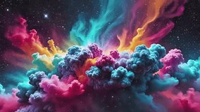 cosmic nebula showing bright colors and amazing textures. the vast and mysterious beauty of the universe, with swirling clouds of gas and dust forming unique formations. - Powered by Shutterstock - Get 15% off with code: PIKWIZARD15