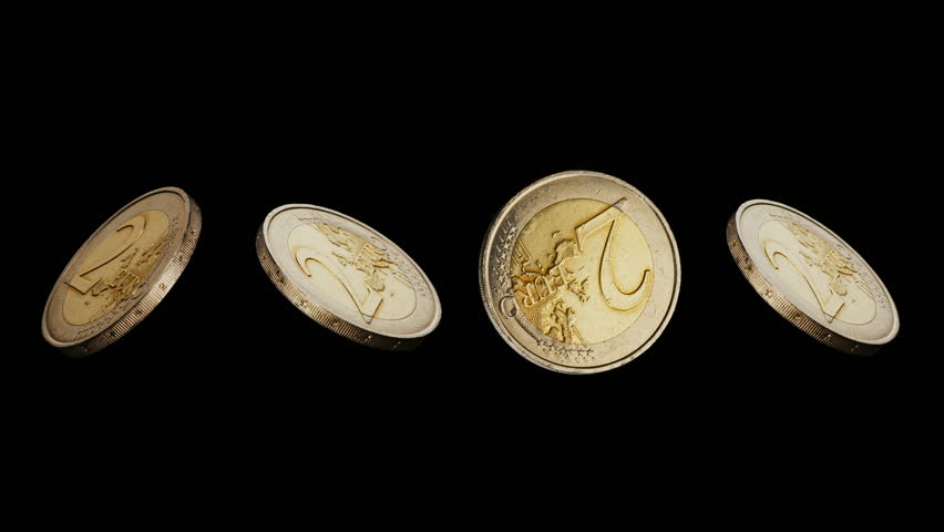  Lots  of the 2  euro coins spin  around their  axis  on black background. - Powered by Shutterstock - Get 15% off with code: PIKWIZARD15