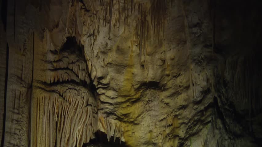 Limestone Cave At Carlsbad Caverns National Park, Eddy County, New Mexico, USA. low angle, tilt-down