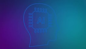 Futuristic AI Brain Circuit with Glowing Neural Connections and Cyber Tech Aesthetics. Artificial Intelligence Digital Brain with High-Tech Circuitry and Glowing Blue Lines Neon AI Processor Chip Loop - Powered by Shutterstock - Get 15% off with code: PIKWIZARD15