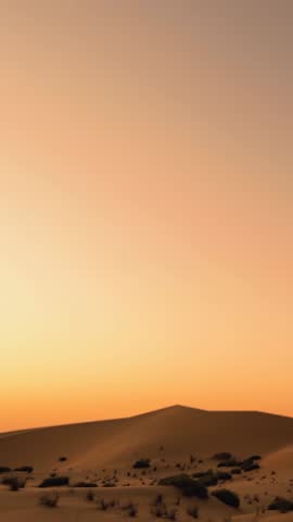 Sunset to Milky Way time lapse over the Al Quaa Desert sand dunes in Abu Dhabi - panning vertical time lapse
