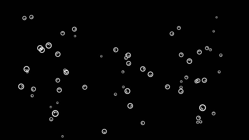 8bit retro game style loop animation of bubbles (transparent background)