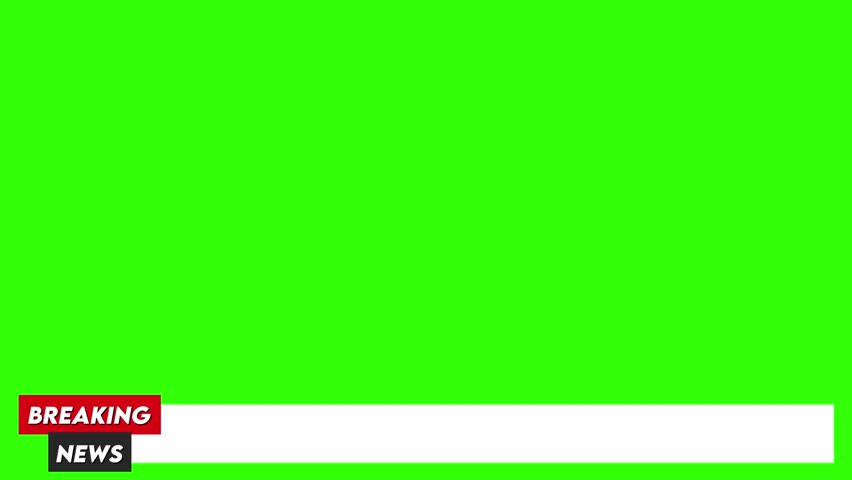 Animated lower third for breaking news with a green background. Ideal for news broadcasts, live updates, media channels, and journalism projects. High-quality motion graphics for professional use.