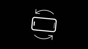 Phone rotate animation. Rotate your phone to landscape orientation. Rotate your phone icon animation. Transparent background with alpha channel - Powered by Shutterstock - Get 15% off with code: PIKWIZARD15
