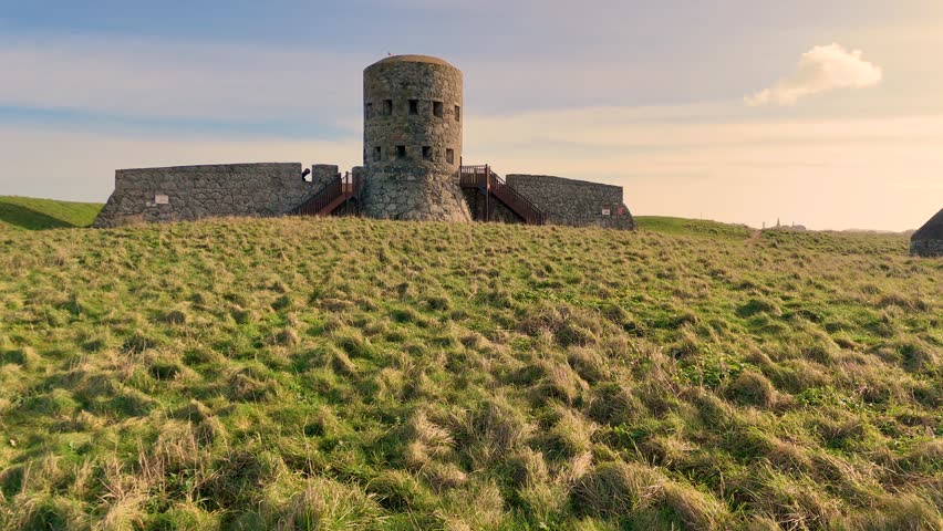 Aerial View of Rousse Tower, Guernsey Coastal Fortification 7 of 10