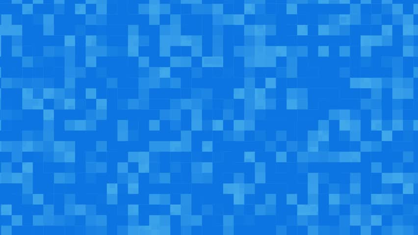 blue square block background 4K video loop animation background, technology digital mosaic grid shape 