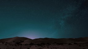 Sunset to Milky Way time lapse over the sand dunes in the Al Quaa Desert in Abu Dhabi, United Arab Emirates - Powered by Shutterstock - Get 15% off with code: PIKWIZARD15