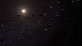 Asteroid Belt And Sun 
Torus-shaped region of space between the orbits of Mars and Jupiter where most of the asteroids in our Solar System are found orbiting the Sun. - Powered by Shutterstock - Get 15% off with code: PIKWIZARD15