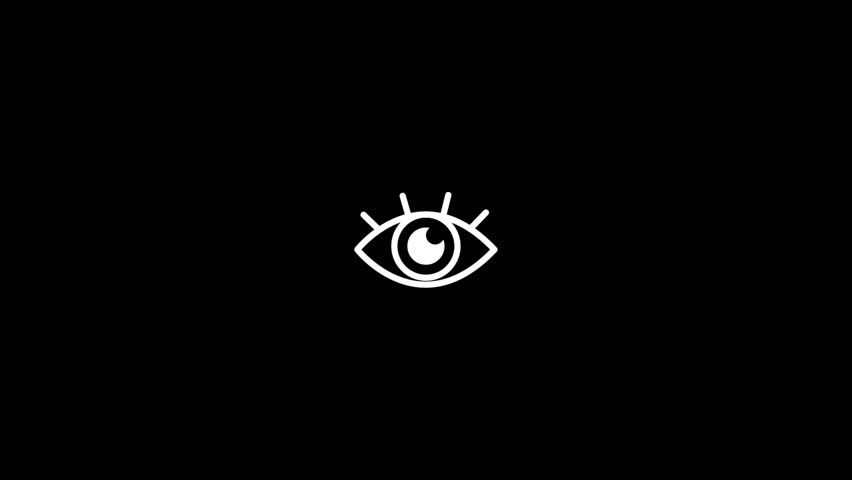 A simple 2D animation of an eye with tears gently falling, depicting sadness, emotion, deep feelings. against a black background for a clean and minimalist look. for expressive visual storytelling.