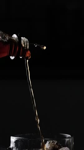 Zero Sugar Diet Coke Pouring with Drops and Splashes