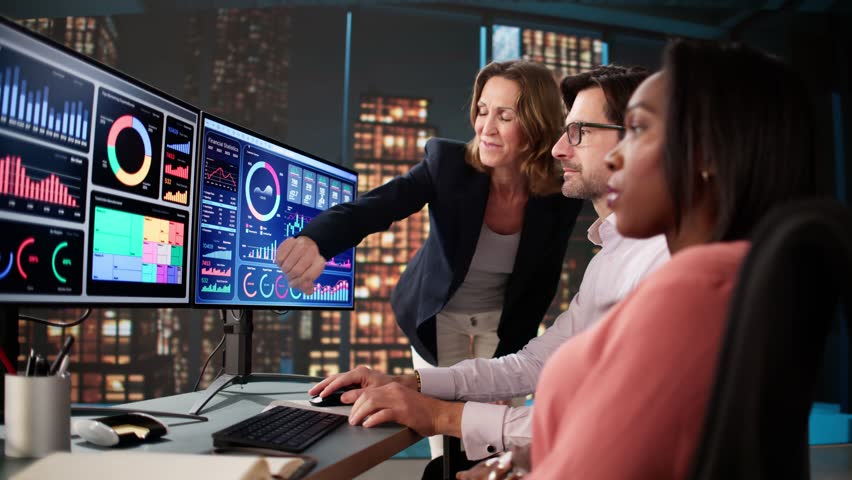 Students Learning KPI Business Analytics On Computer Screens - Powered by Shutterstock - Get 15% off with code: PIKWIZARD15