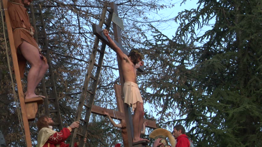 ROMAGNANO SESIA, ITALY - march 31: Via Crucis (Way of the Cross). Representation