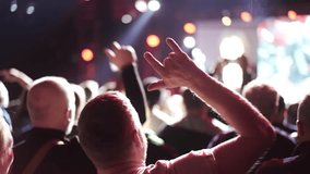 Lot people enjoy rock roll music concert. Many men fans cheer fun heavy metal party. Joy crowd hang out cool night life fest, rave chill. Epic live arena. Neon light. Hip hop band song. Punk jam gig. - Powered by Shutterstock - Get 15% off with code: PIKWIZARD15