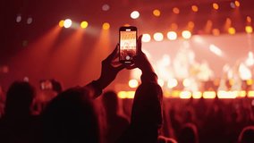Lot fun people record music video use mobile phone. Fan crowd shoot k pop live concert. Many men hang out cool rave fest. Joy group chill night club hall. Dj star raise hand up. Take neon light photo. - Powered by Shutterstock - Get 15% off with code: PIKWIZARD15