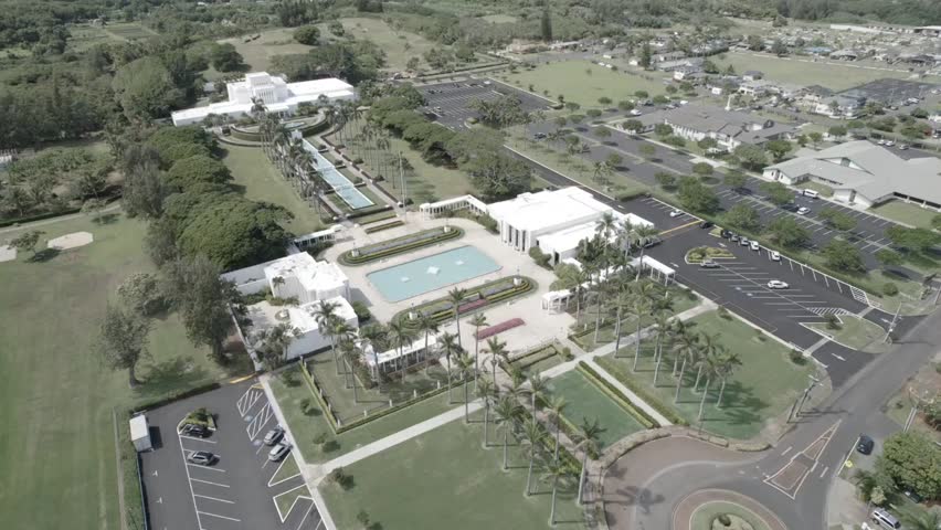 flying over laie hawaii on a summer day 