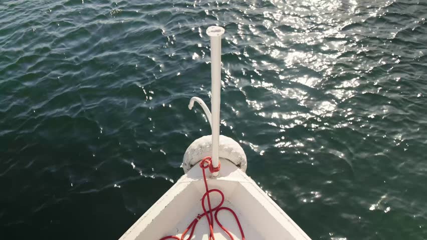 POV of Felucca boat on Nile River