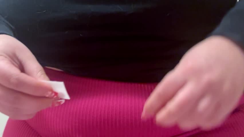 Female injecting weight lose drug of Mounjaro, Ozempic or Wegovy into stomach after cleaning off area