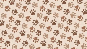 Dog paw print background on a seamless loop - Powered by Shutterstock - Get 15% off with code: PIKWIZARD15