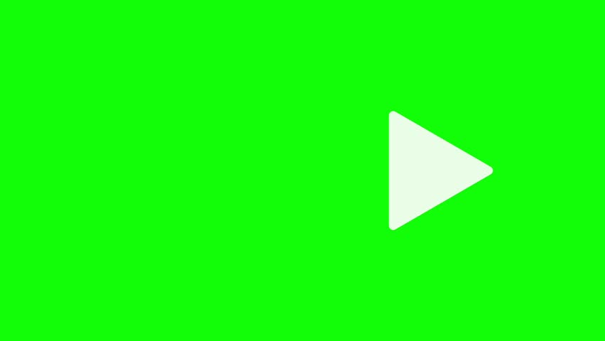 Fast Forward Sign Moving Arrows on green screen 2D animation (Chroma key)
