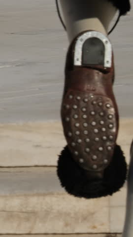 Athens, Greece Evzones 04.02.2025 Greek Presidential Guard in national clothes uniform at the tomb of unknown soldier in Athens, Greece. Ceremonial ritual changing guards, aerial shot