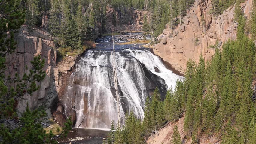 Gibbon Falls in Yellowstone National Park, Wyoming.