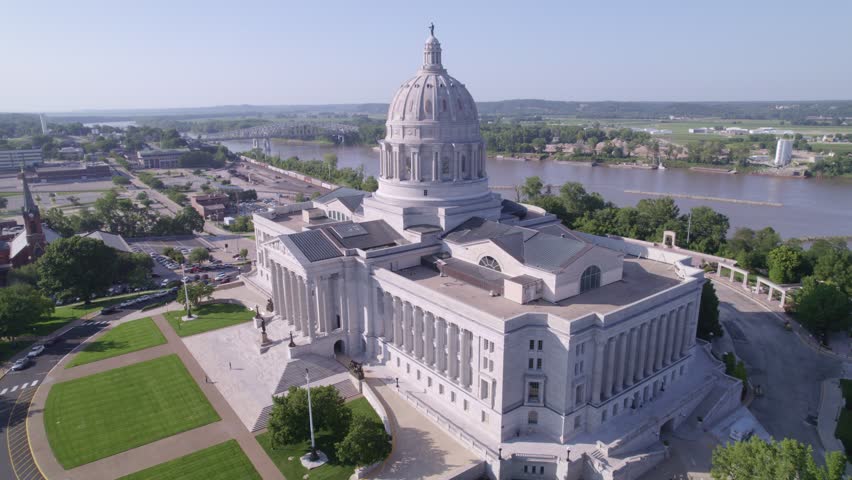 Witness the elegance of the Capitol dome and the scenic Missouri River from a unique aerial perspective.