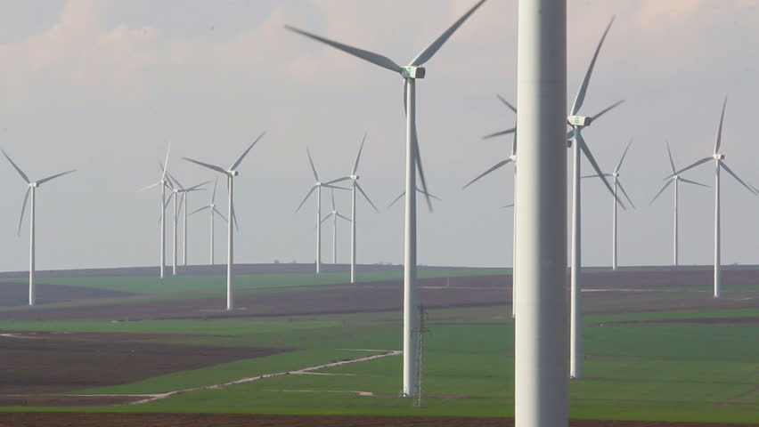 Wind turbines landscape ...