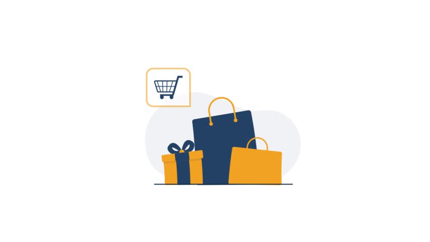 4k Digital Purchase Concept Animation Video
