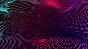 Abstract background of technological wave made of particles. Technology futuristic digital wave multicolor dot animation - Powered by Shutterstock - Get 15% off with code: PIKWIZARD15