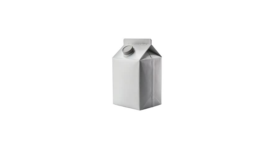 A paper milk carton with a lid and cap