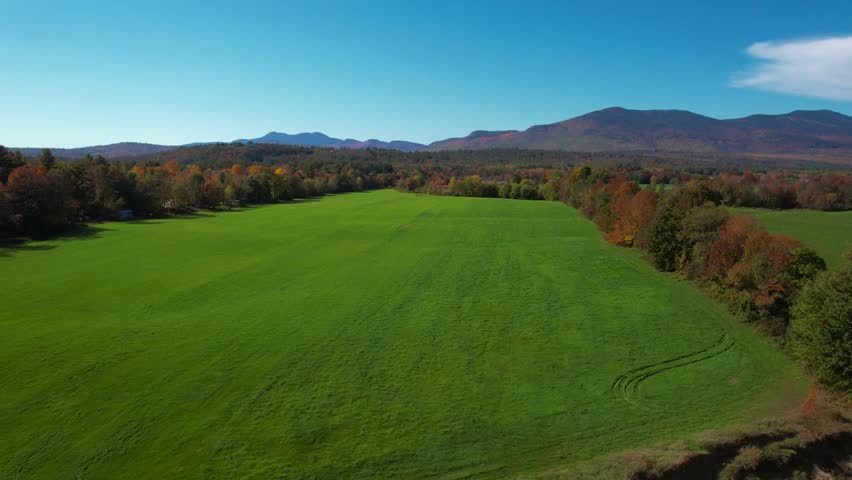 Autumn Fall Landscape Aerial Drone Footage