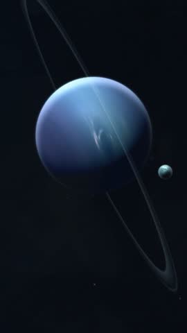 Vertical Shot of Approaching The Ice Giant Neptune as Voyager Passes