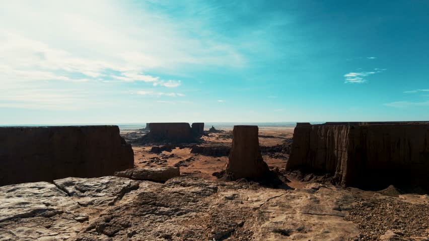 ghour de brizina el bayadh a martian landscape in the sahara in algeria with sand and rocky mountains