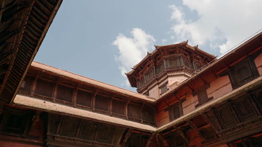 Old Buildings in Kathmandu Nepal, Beautiful Architecture in Durbar Square in the Historic Popular Travel Destination and Tourist Landmark, a Unesco World Heritage Site in Kathmandu City