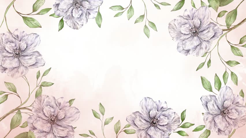 Watercolor floral botanical banner design eucalyptus leaves and white anemone flowers wedding invitation greeting card template copy space pattern, screensaver, ecological background, spring plants