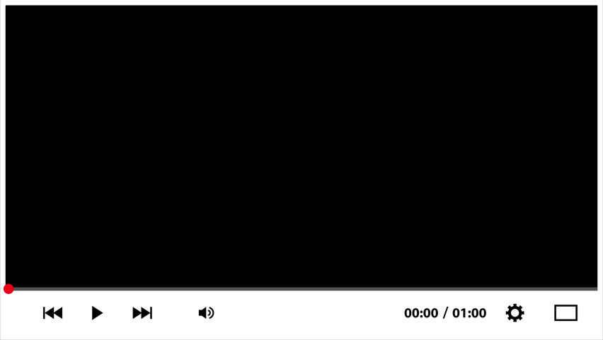 Media player interface overlay on alpha channel background.