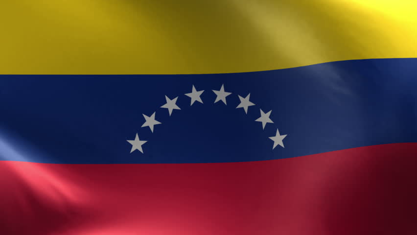 Venezuela flag waving perfect loop 4K