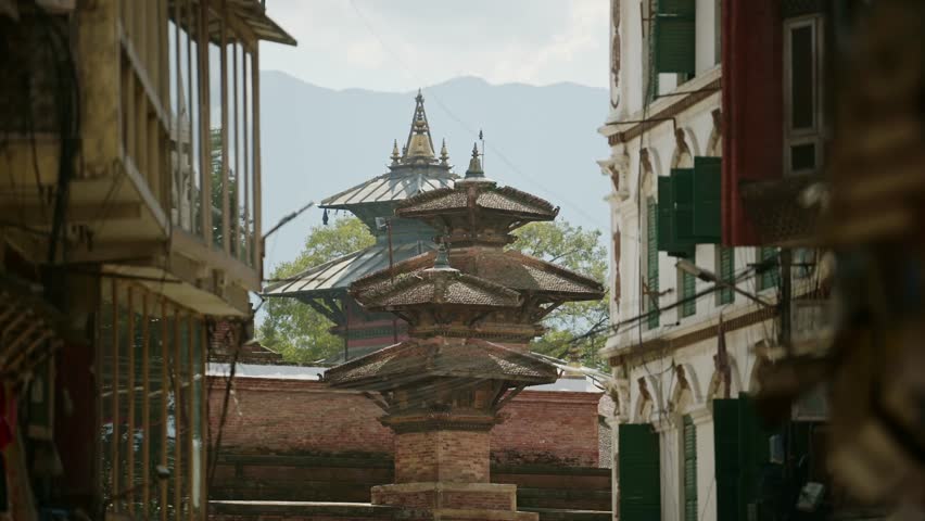 Durbar Square Temples in Kathmandu Nepal, Kathmandu Old Historic Buildings in the Popular Travel Destination and Tourist Landmark, a Unesco World Heritage Site in Kathmandu City