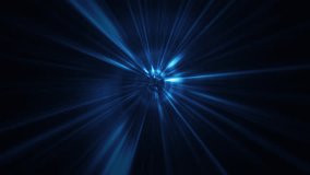 Dynamic futuristic sci-fi background with blue energy light beams zoom effect. Flying at warp speed through a space energy portal or wormhole. Full HD and looping motion background animation. - Powered by Shutterstock - Get 15% off with code: PIKWIZARD15