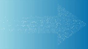 Abstract blue white dotted arrow geometric tech background. Seamless looping concept halftone motion design. Video animation Ultra HD 4K 3840x2160 - Powered by Shutterstock - Get 15% off with code: PIKWIZARD15