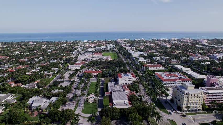 Dolly Shot of Downtown West Palm Beach Skyline