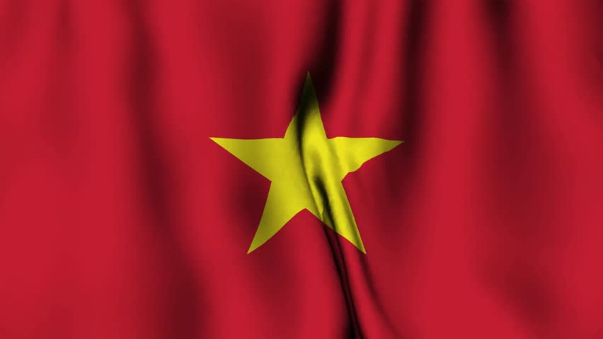 Vietnam waving flag. background and texture.