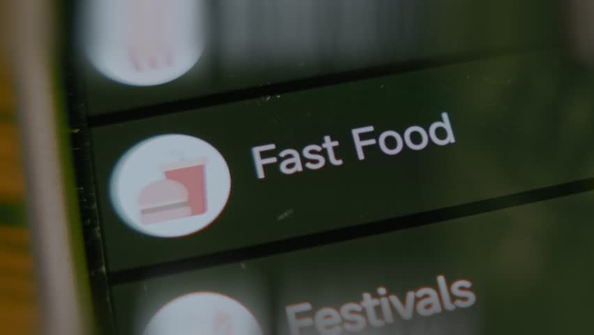 Fast Food category on Budget Tracker app